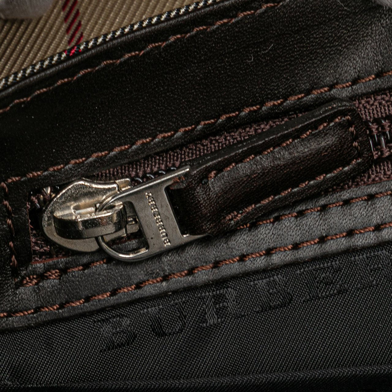 Burberry House Check Canvas Flap Crossbody Bruin