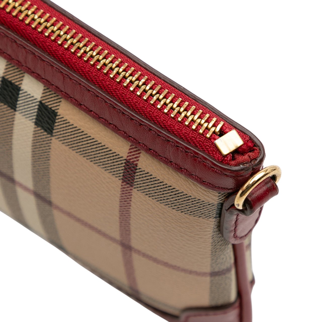 Burberry Haymarket Check Coated Canvas Peyton Crossbody Bruin