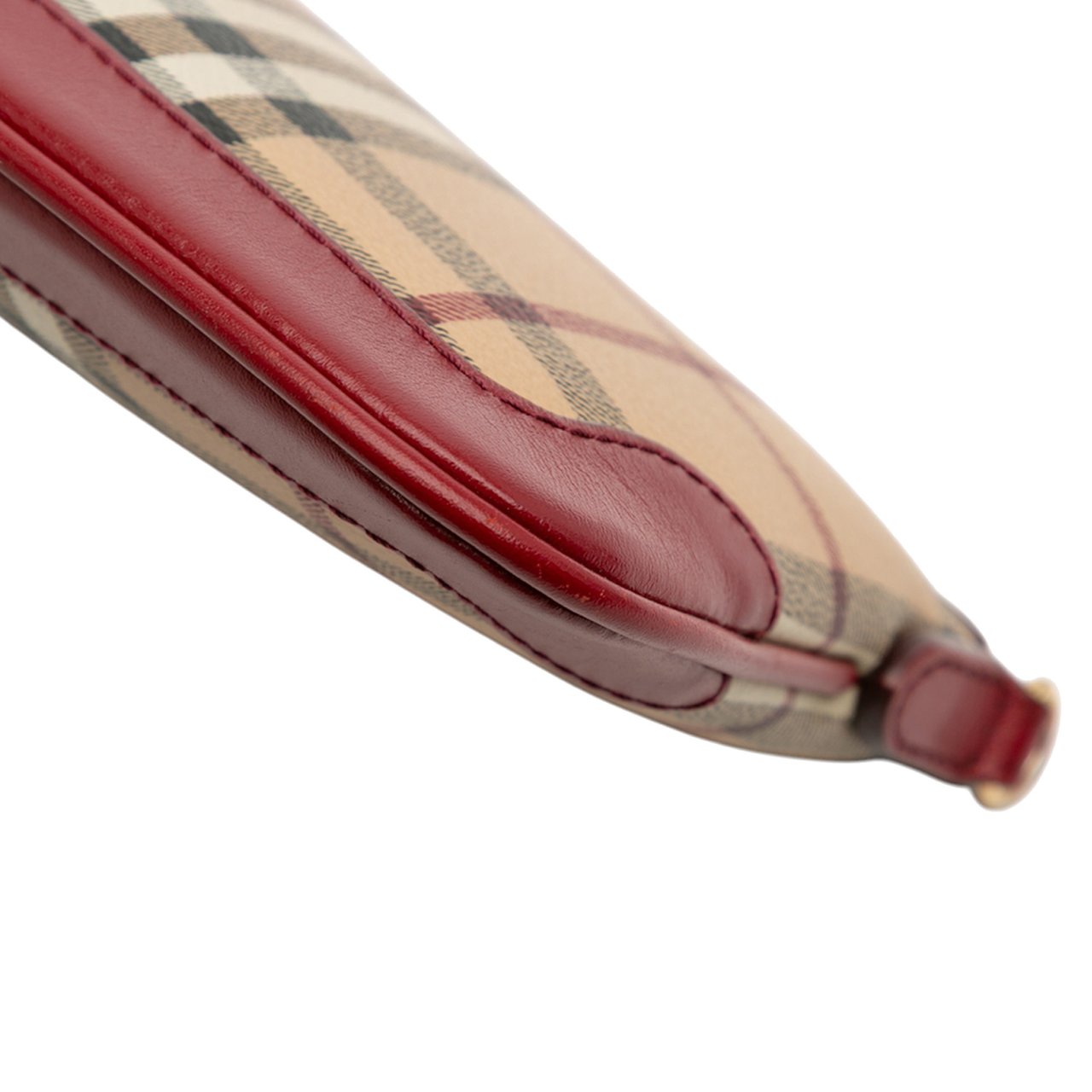 Burberry Haymarket Check Coated Canvas Peyton Crossbody Bruin