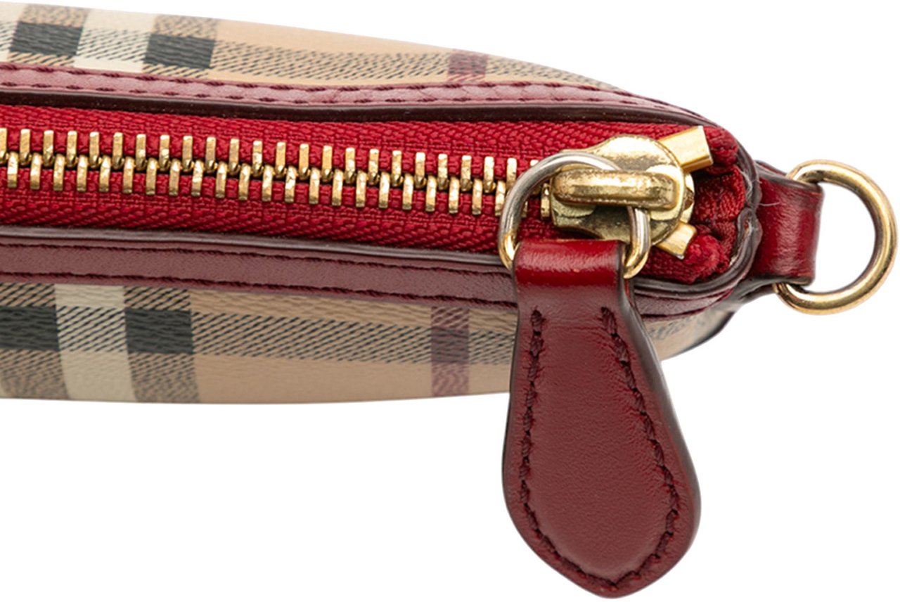 Burberry Haymarket Check Coated Canvas Peyton Crossbody Bruin