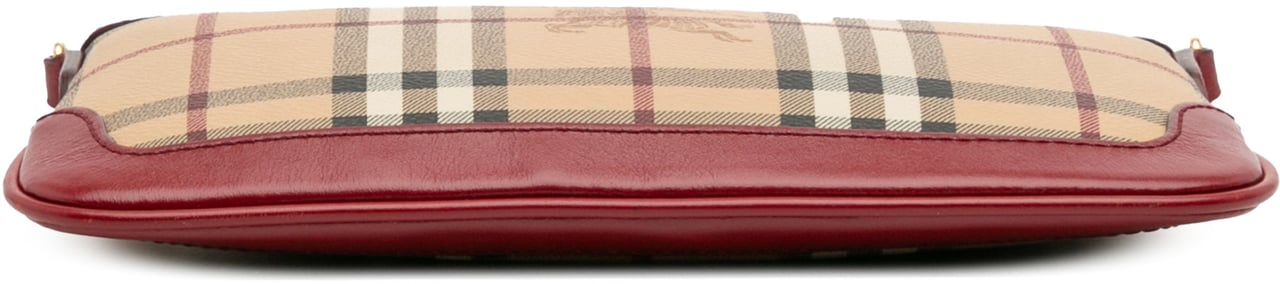 Burberry Haymarket Check Coated Canvas Peyton Crossbody Bruin