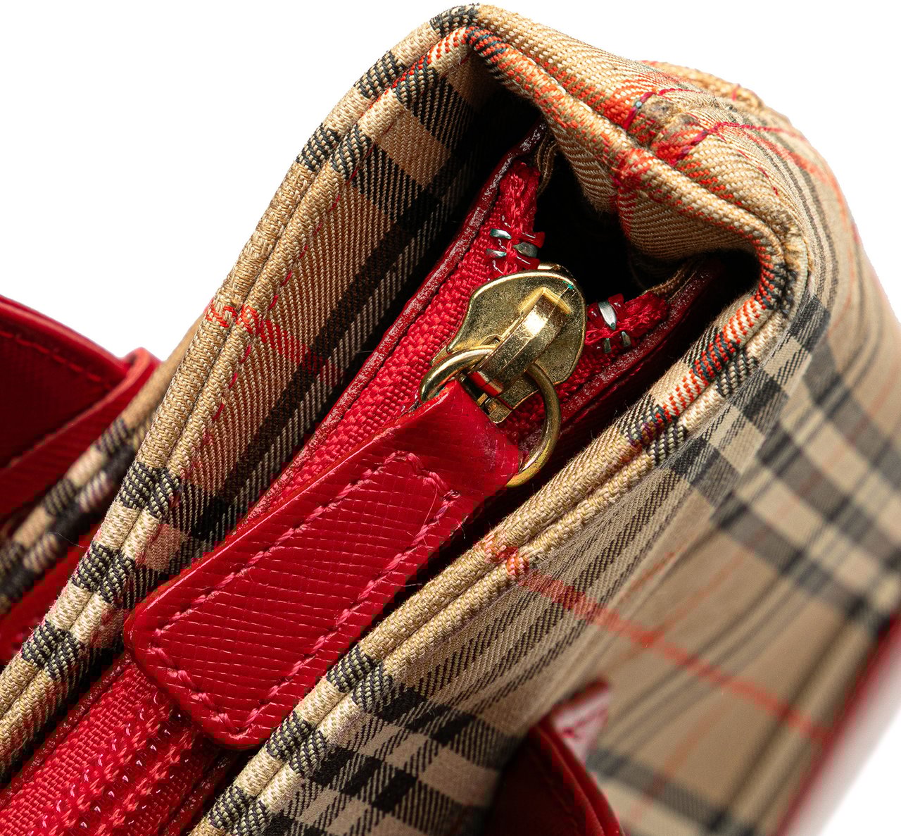 Burberry Haymarket Check Canvas Tote Bruin