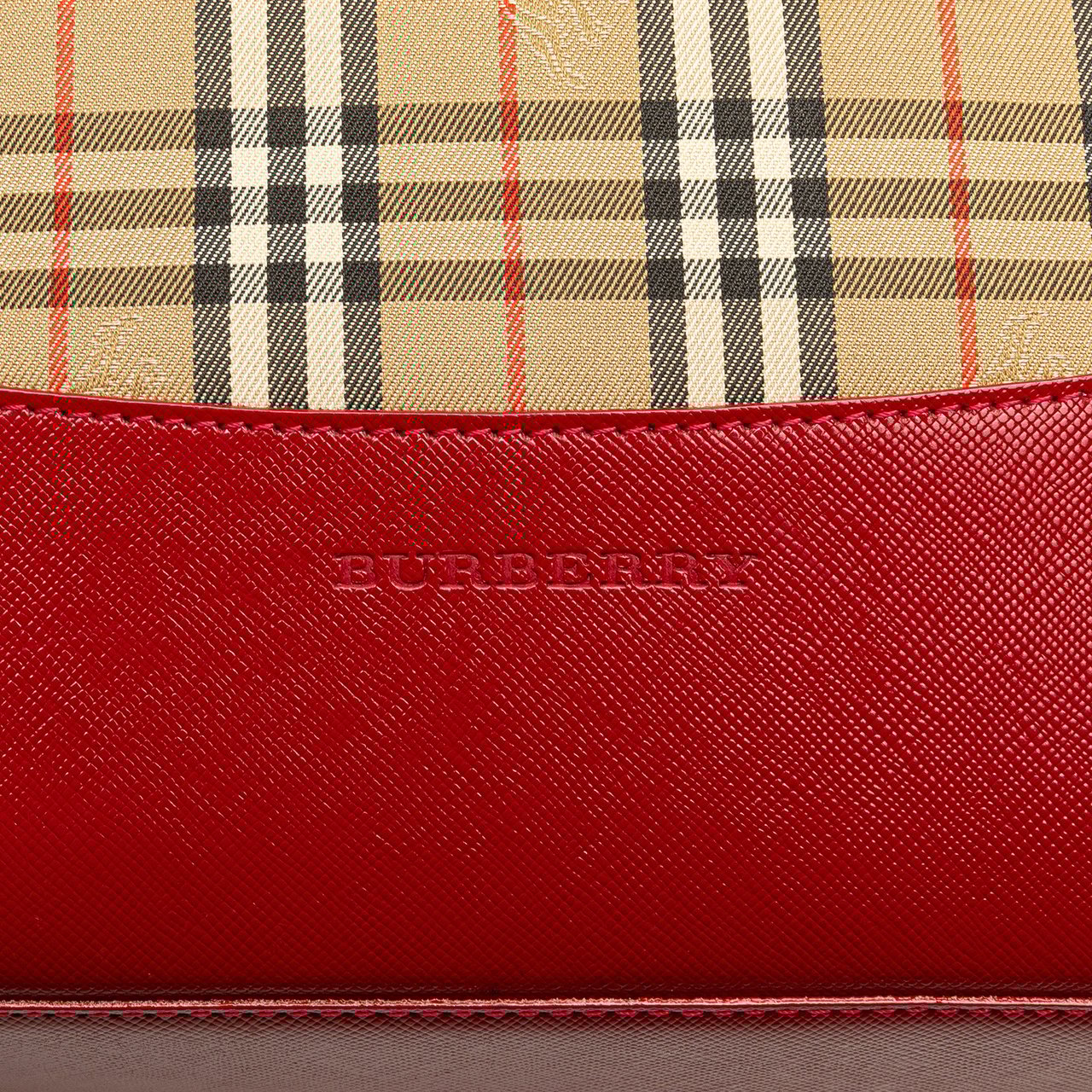 Burberry Haymarket Check Canvas Tote Bruin