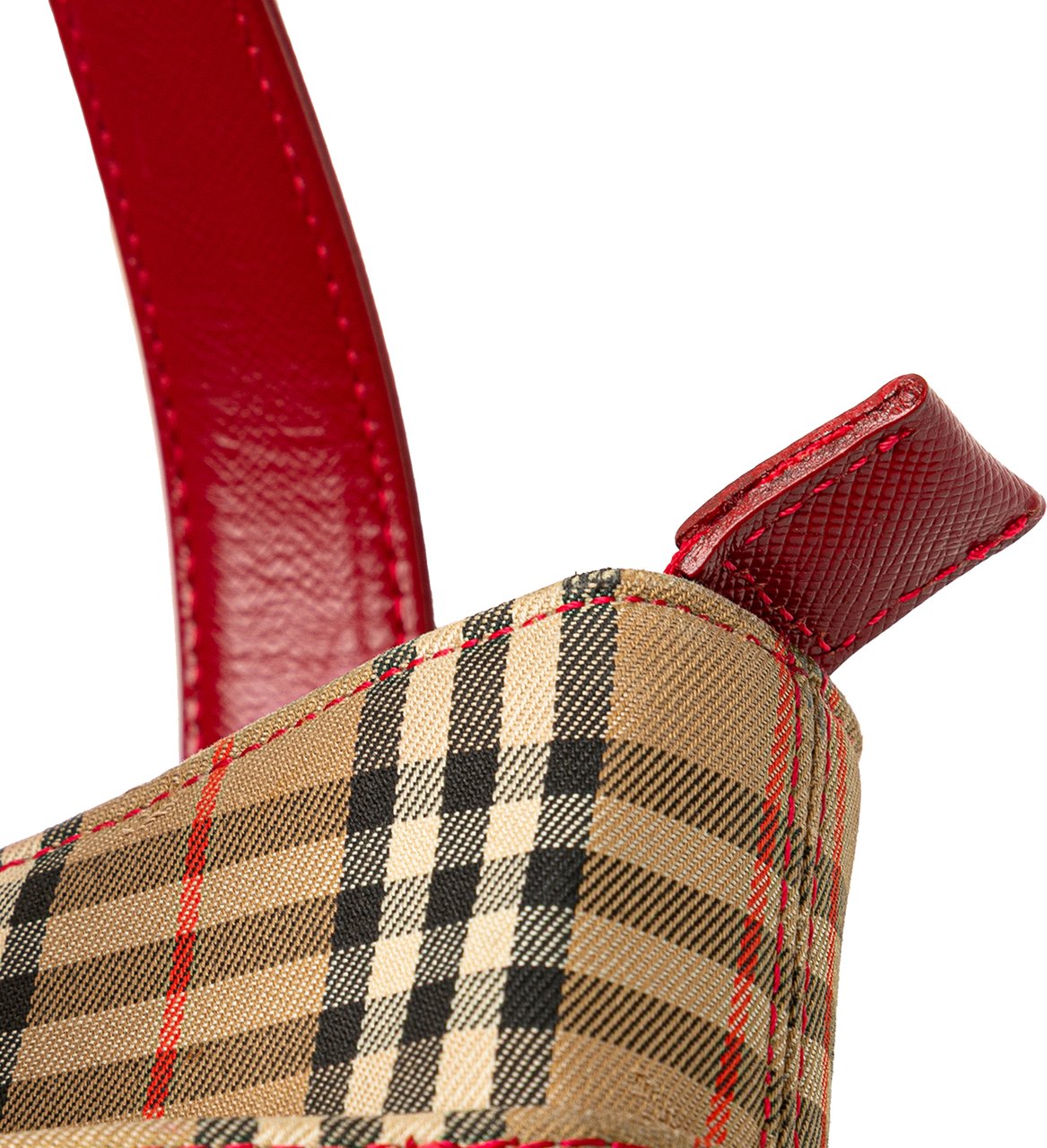 Burberry Haymarket Check Canvas Tote Bruin