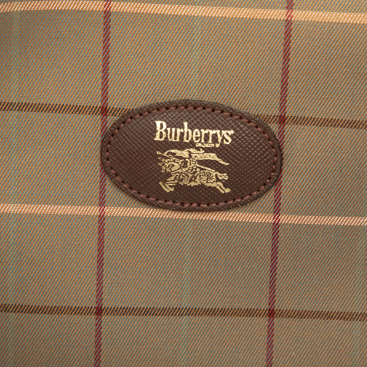 Burberry Vintage Check Canvas Clutch Bruin
