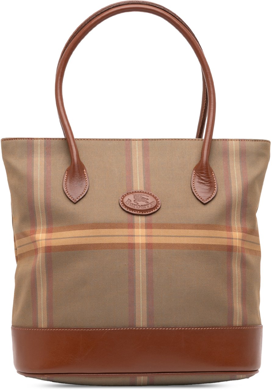 Burberry Vintage Check Canvas Bucket Bag Bruin