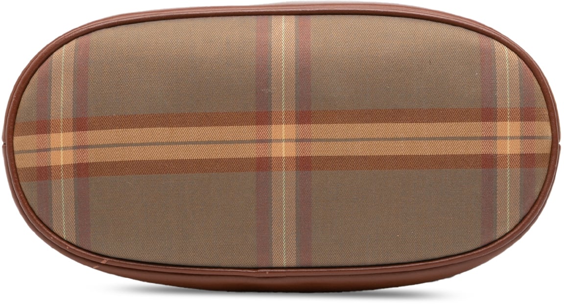 Burberry Vintage Check Canvas Bucket Bag Bruin