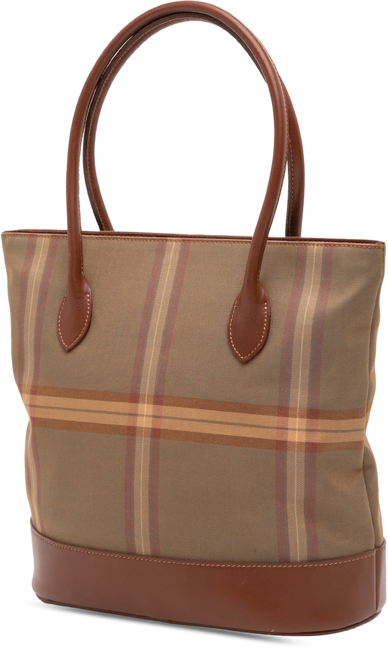 Burberry Vintage Check Canvas Bucket Bag Bruin