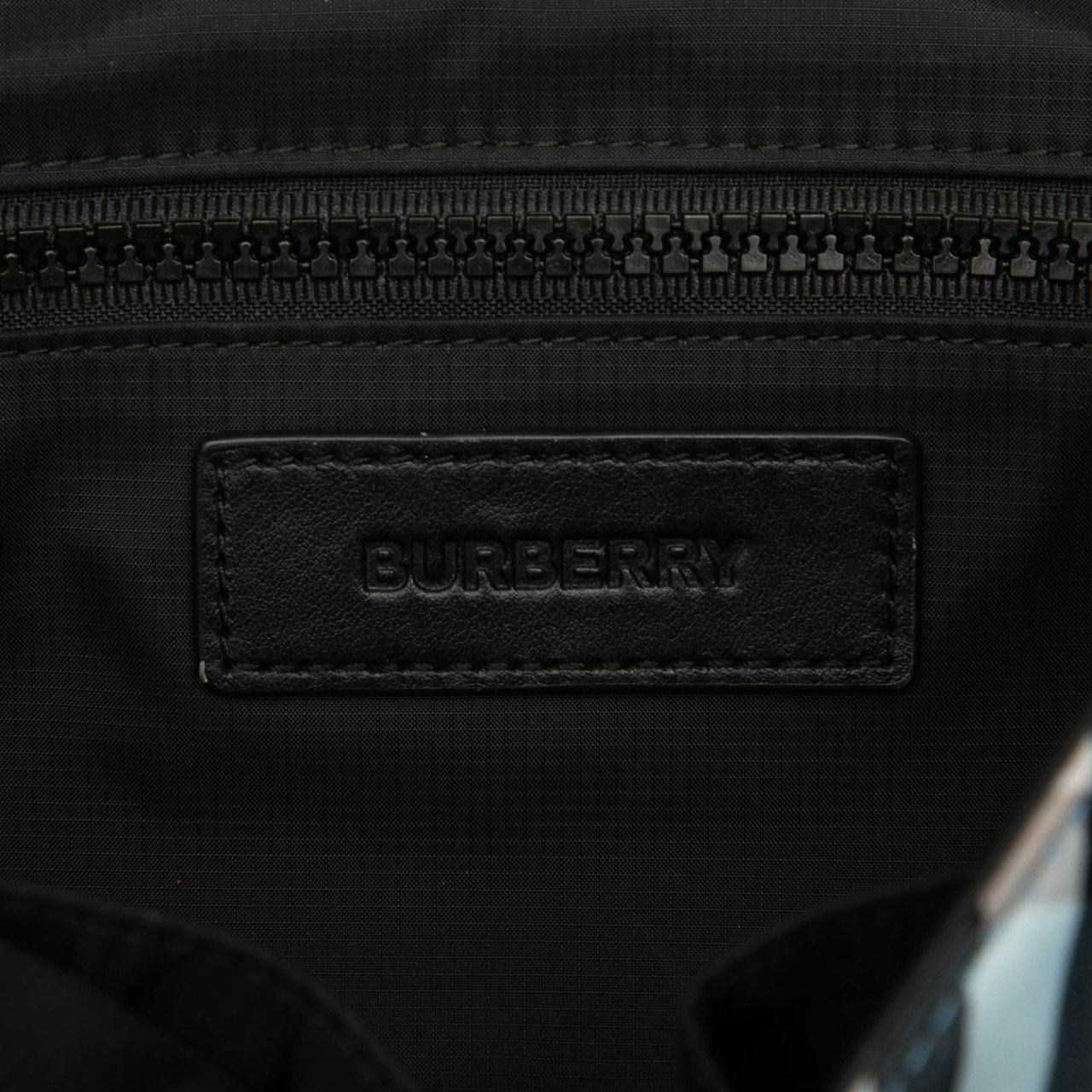 Burberry Supernova Check Canvas and Nylon Backpack Blauw