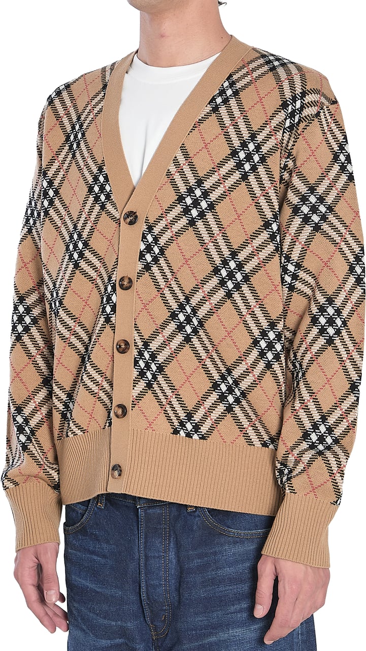 Burberry Wool-Blend Cardigan Beige
