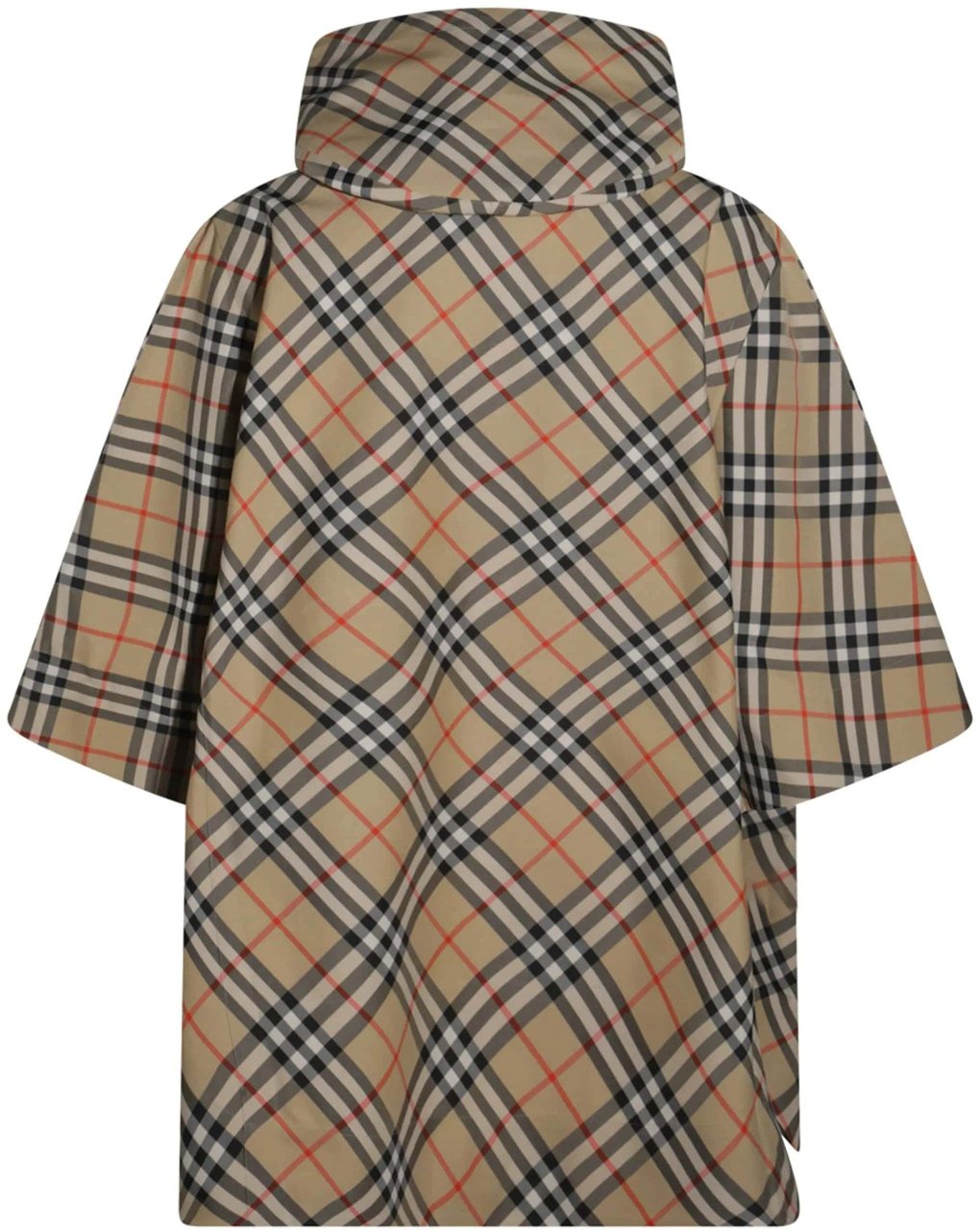Burberry Cady Cape Beige Checkered Cape Grijs