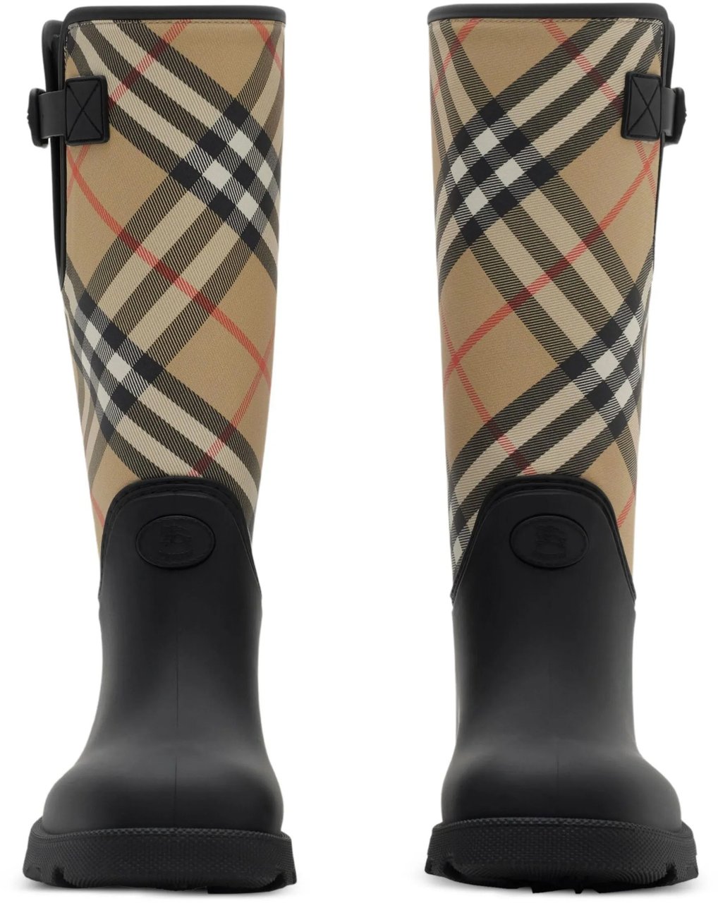 Burberry Black Stivali Alti Rubber Boots Zwart