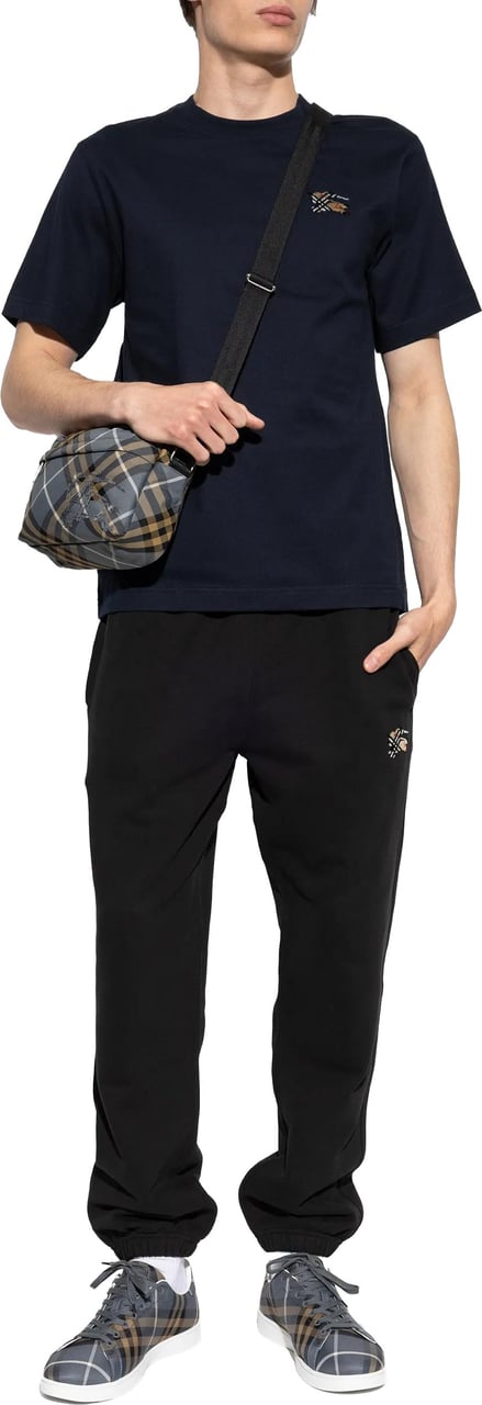 Burberry Navy T-Shirt Seth Top Zwart