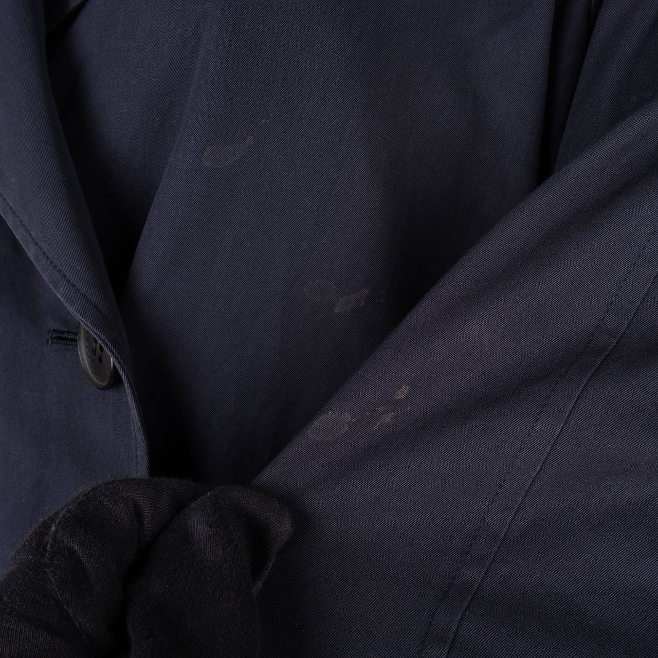 Burberry Burberrys Navy Cotton Trenchcoat (DE36) Blauw