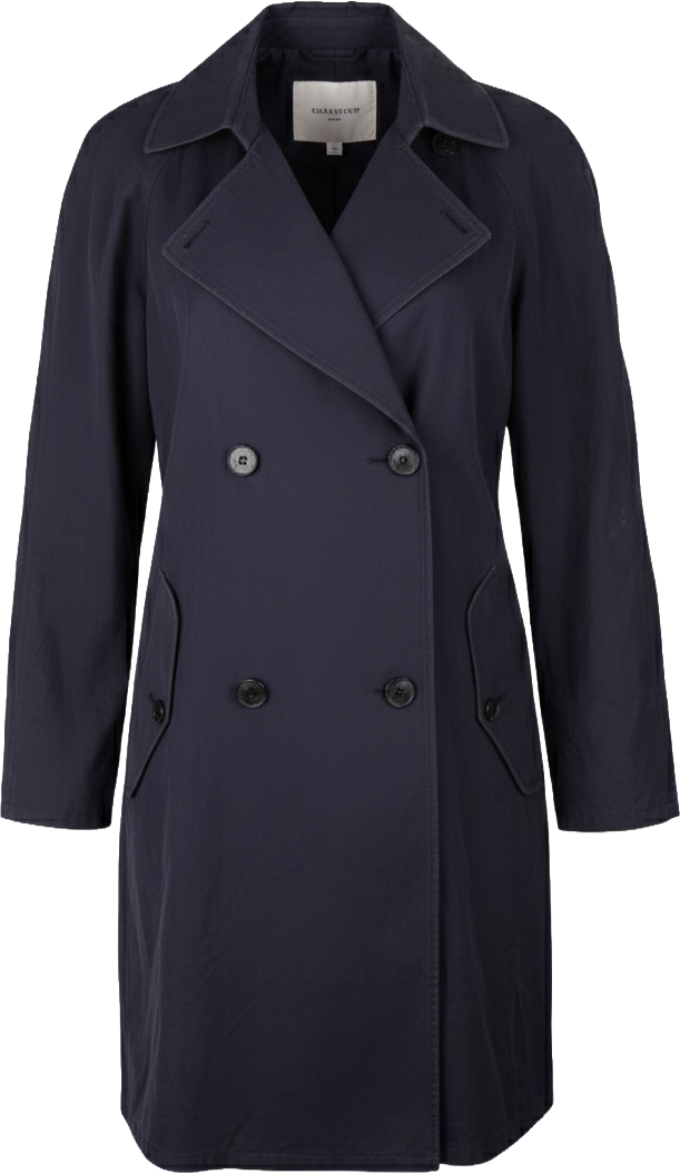 Burberry Burberrys Navy Cotton Trenchcoat (DE36) Blauw