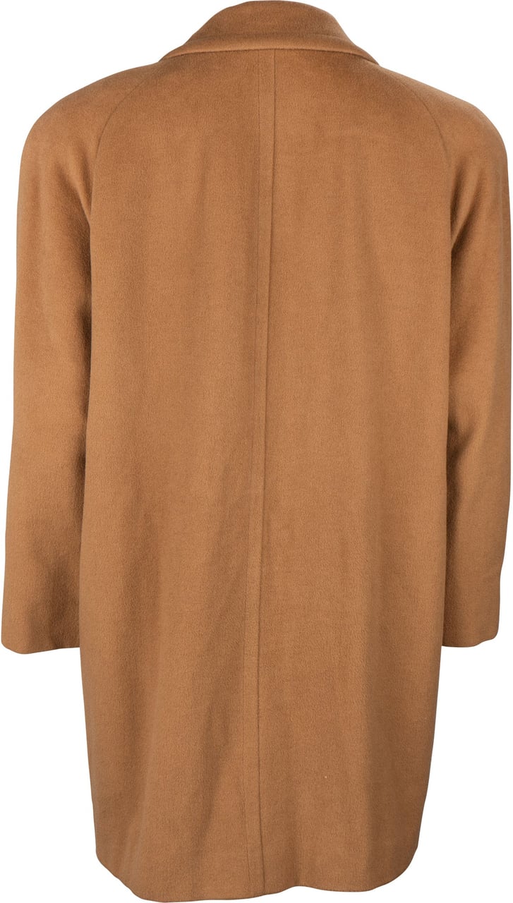 Burberry Burberrys Brown Wool Coat (DE36) Bruin