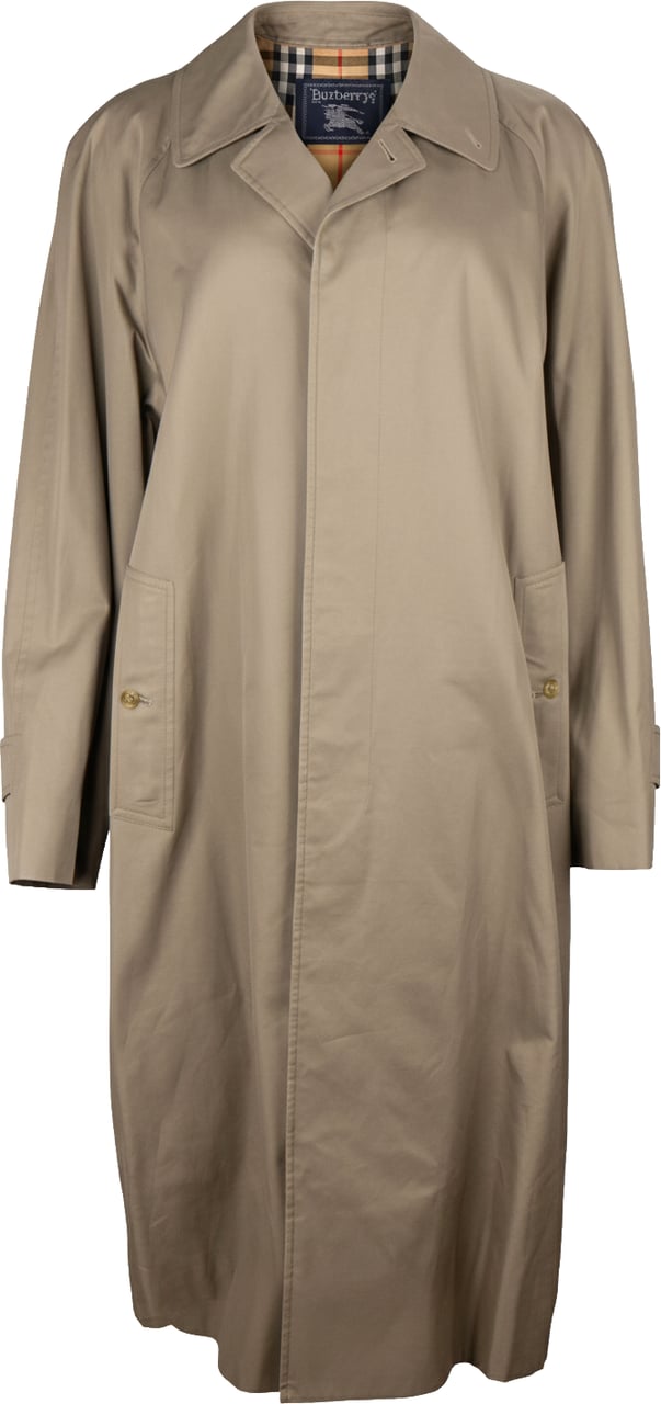 Burberry Burberrys Grey Cotton Trenchcoat (D38-40) Donkergrijs