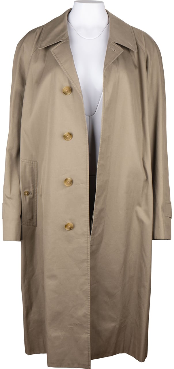 Burberry Burberrys Grey Cotton Trenchcoat (D38-40) Donkergrijs