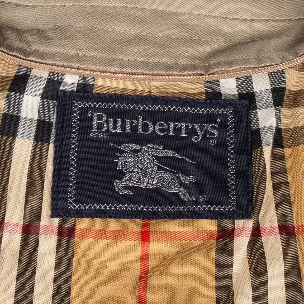 Burberry Burberrys Grey Cotton Trenchcoat (D38-40) Donkergrijs