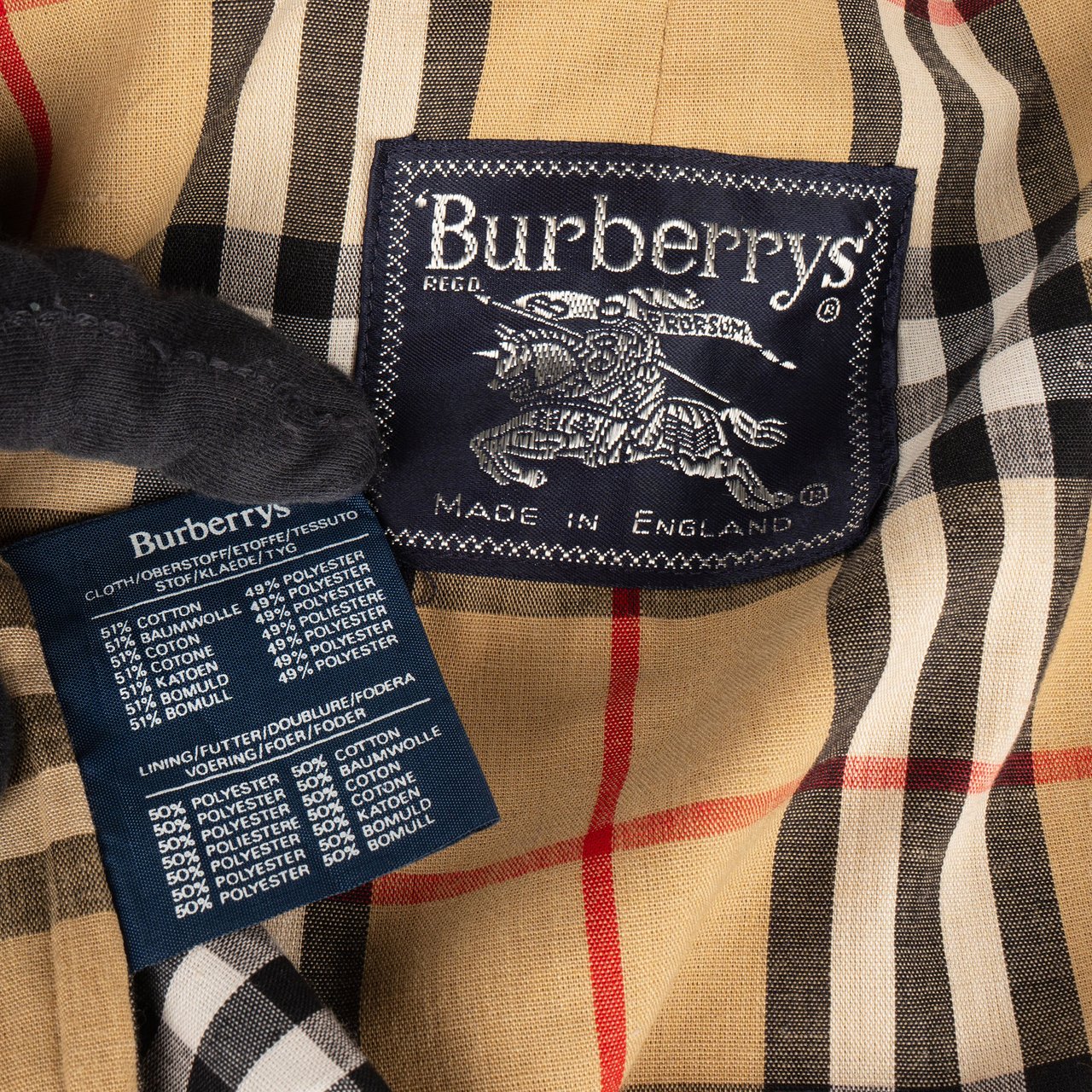 Burberry Burberrys Beige Cotton Trenchcoat  (DE34) Beige