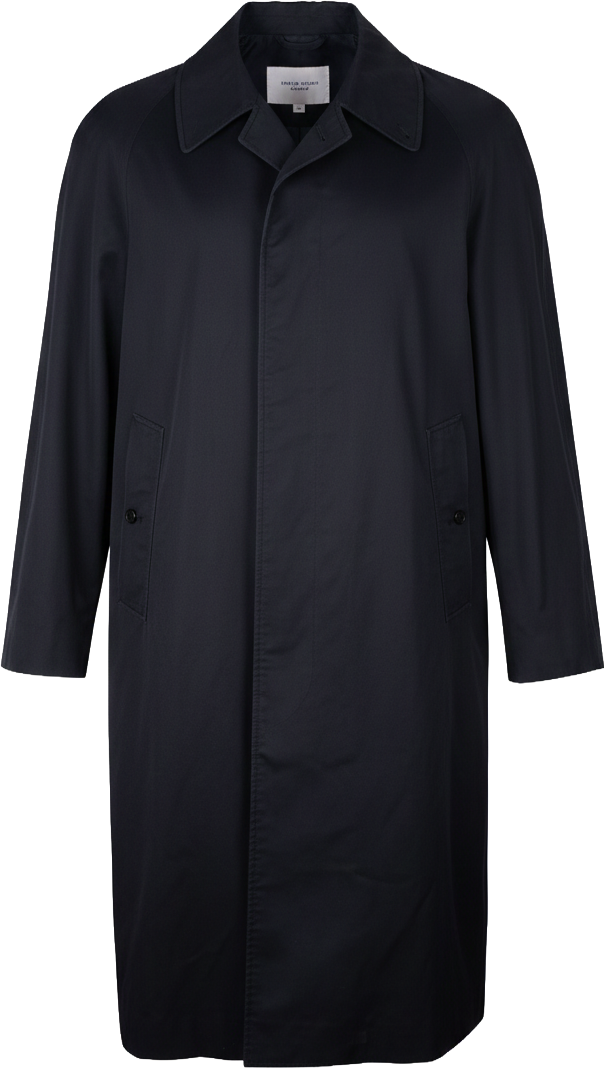 Burberry Burberrys Navy Cotton Trenchcoat (DE38 / M) Blauw