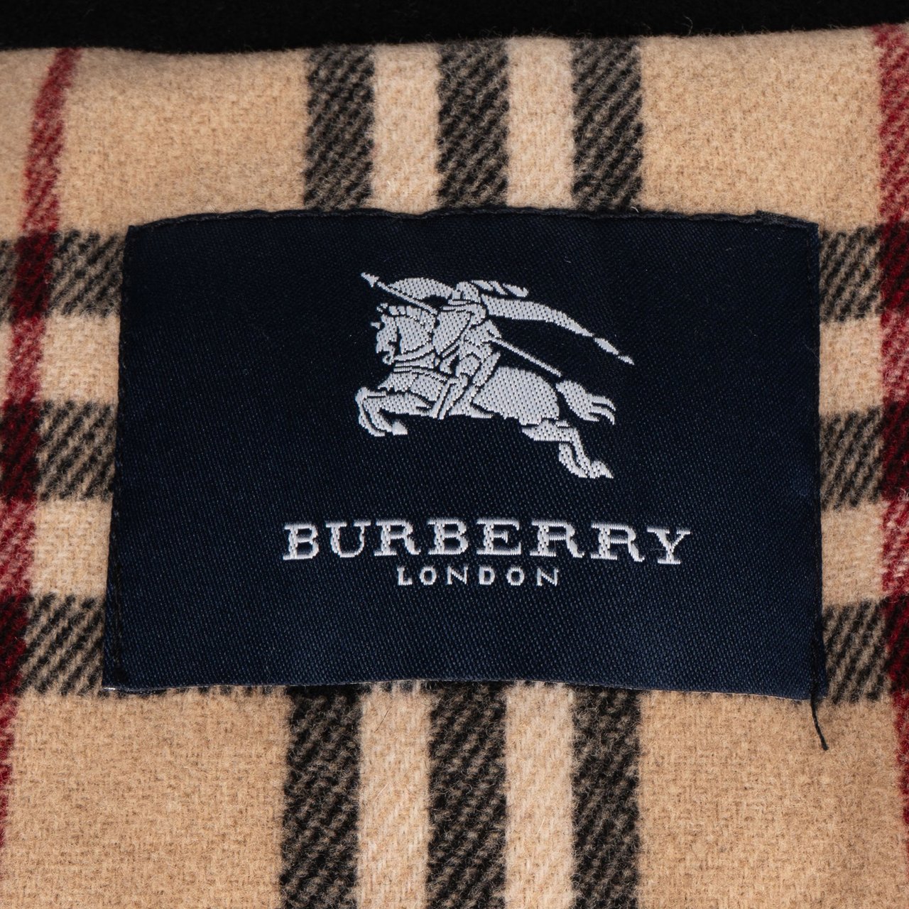 Burberry Burberry Black Wool Coat (46) Zwart