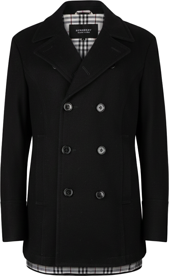 Burberry Burberry Black Label Wool Trenchcoat (S-M) Zwart