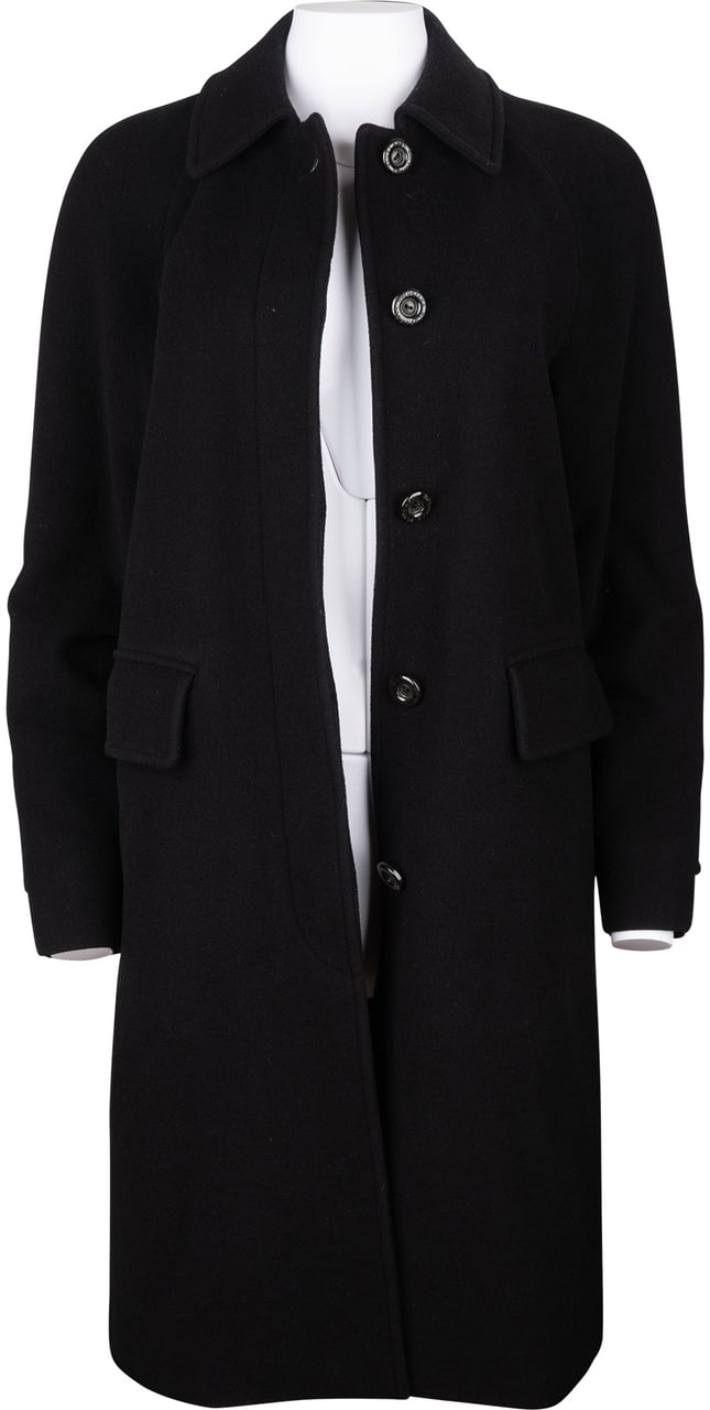 Burberry Burberrys Blue Label Wool Coat (40) Zwart