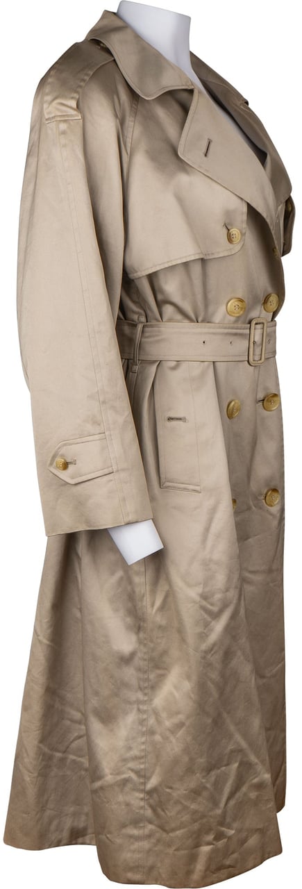 Burberry Burberrys Shiny Cotton Trenchcoat (D36 / S) Beige