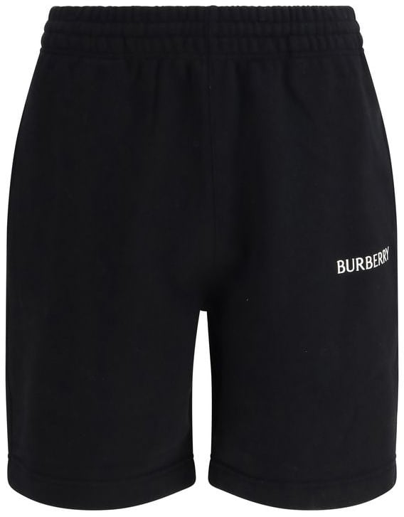 Burberry Black Cotton Bermuda Shorts Zwart