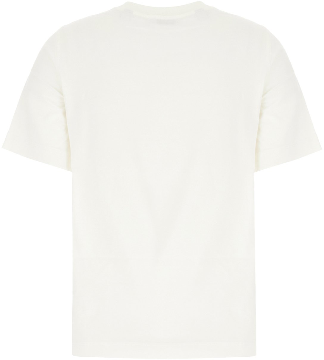 Burberry Ivory cotton t-shirt Neutraal