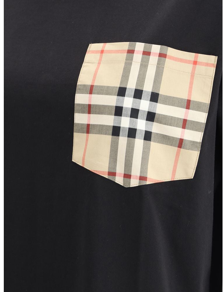Burberry 'Check' T-Shirt – Black Zwart
