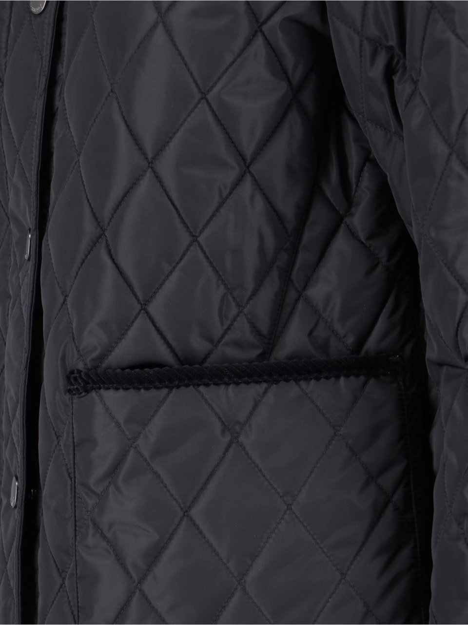 Burberry Black Diamond Quilted Classic Collar Jacket Zwart