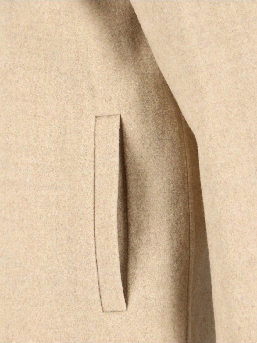 Burberry Virgin Wool Jacket – Beige Neutraal