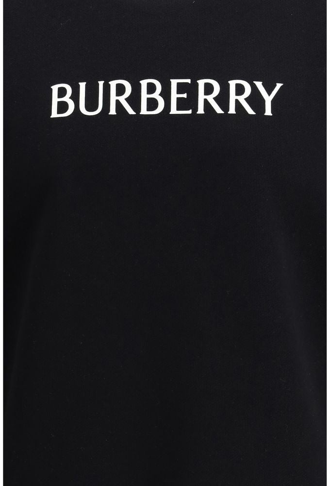 Burberry Black Cotton Sweatshirt Zwart