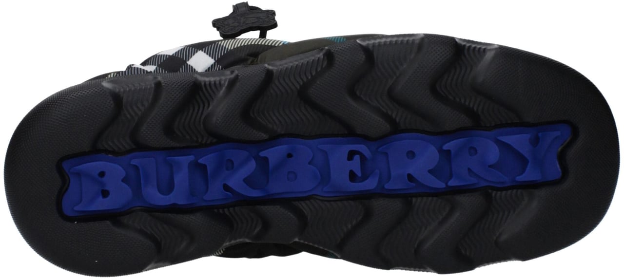 Burberry Green Fabric Slip-On Loafers Groen
