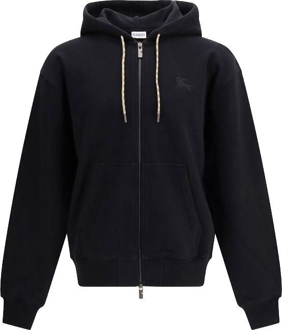 Burberry Black Cotton Sweatshirt Zwart
