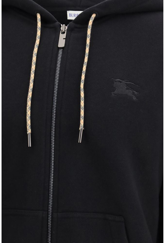 Burberry Black Cotton Sweatshirt Zwart