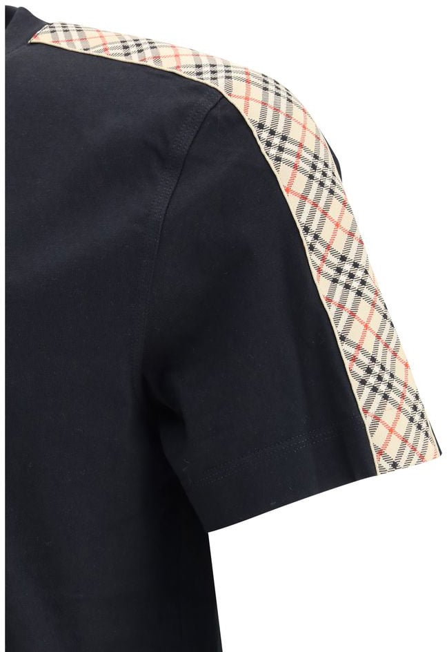 Burberry Black Cotton T-Shirt Zwart