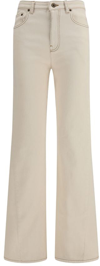 Burberry Beige Cotton Bootcut Jeans Beige