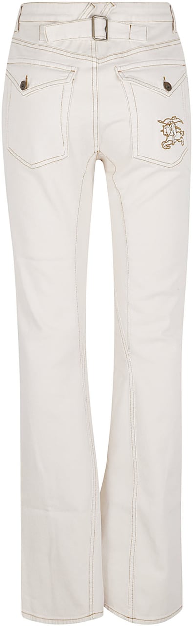 Burberry Straight-Cut White Denim Jeans Wit