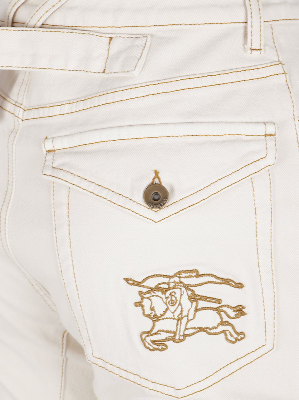Burberry Straight-Cut White Denim Jeans Wit