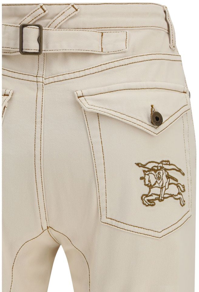 Burberry Beige Cotton Bootcut Jeans Beige