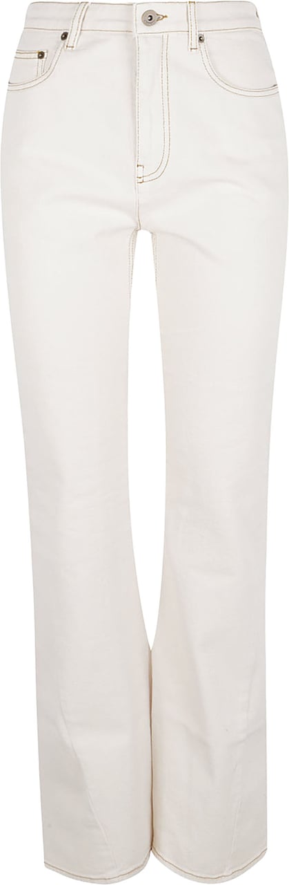 Burberry Straight-Cut White Denim Jeans Wit