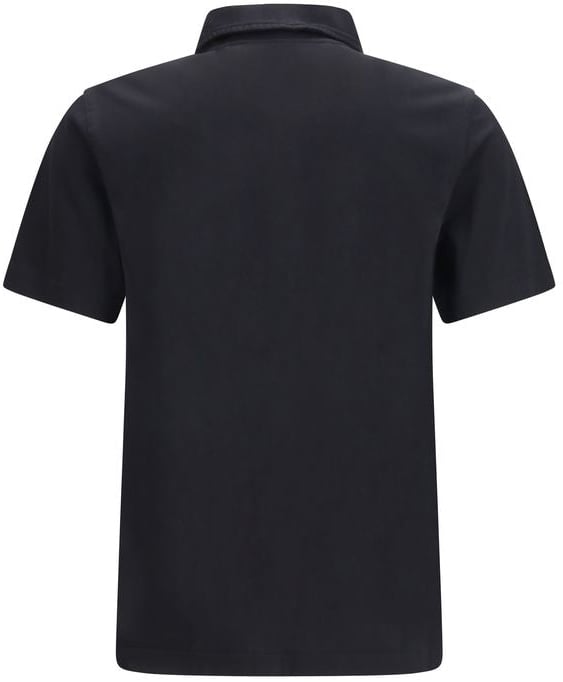 Burberry Blue Cotton Polo Shirt Blauw