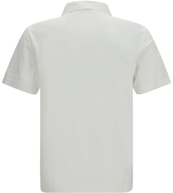 Burberry White Cotton Polo Shirt Wit