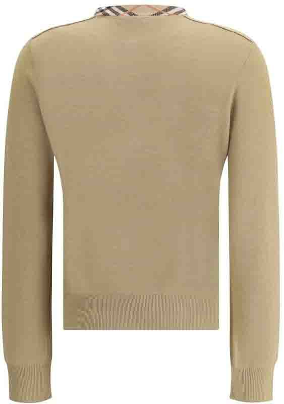 Burberry Brown Wool Oves Aries Cardigan Bruin