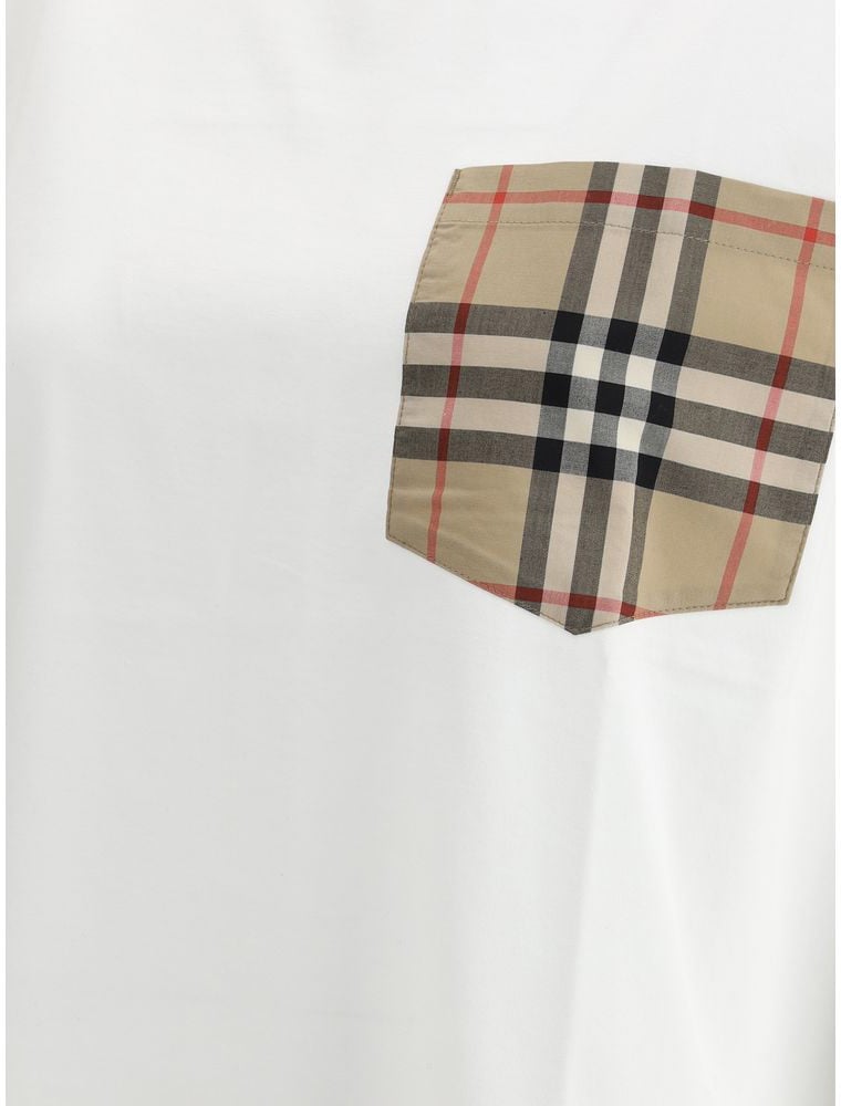 Burberry Burberry White Cotton T-Shirt Wit
