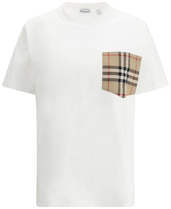 Burberry Burberry White Cotton T-Shirt Wit