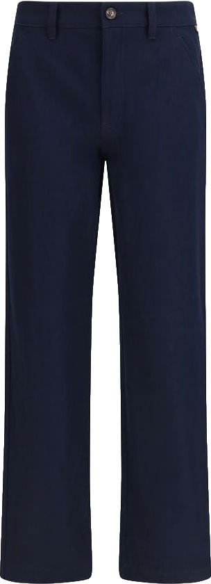 Burberry Blue Cotton Chino Pants Blauw